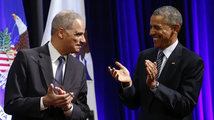 Eric Holder with obama