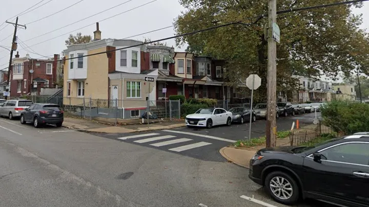 The approximate area where a deadly shooting in Philadelphia happened Monday evening