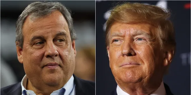 Former New Jersey Gov. Chris Christie and former President Donald Trump