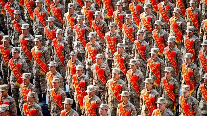 China military targets American troops: New recruits of Chinese People's Liberation Army