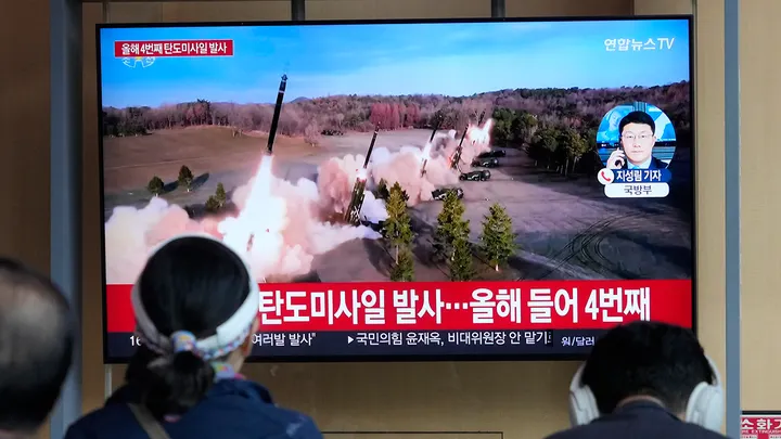 North Korea launched multiple suspected short-range ballistic missiles on Monday, South Korea's military said.