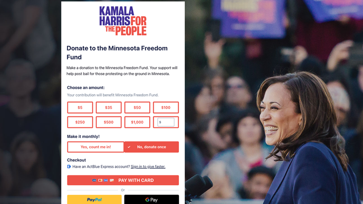 A bail fund promoted by Kamala Harris in 2020