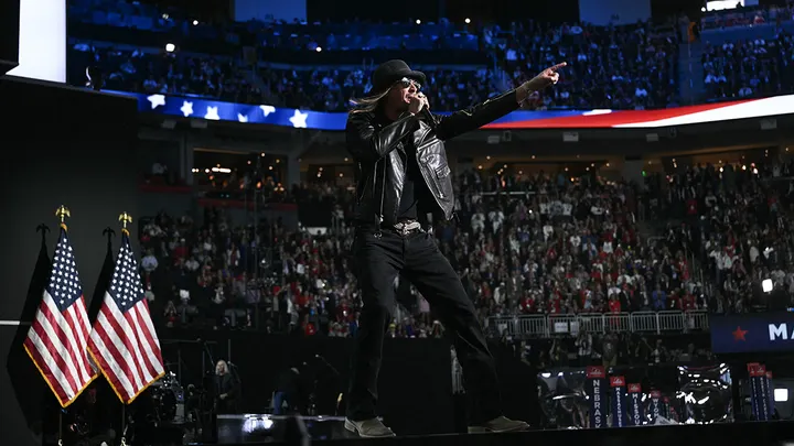 As rocker Kid Rock steps into politics, he rallies Trump supporters at the RNC 2