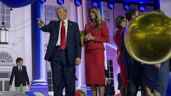 Former President Trump is joined by wife Melania